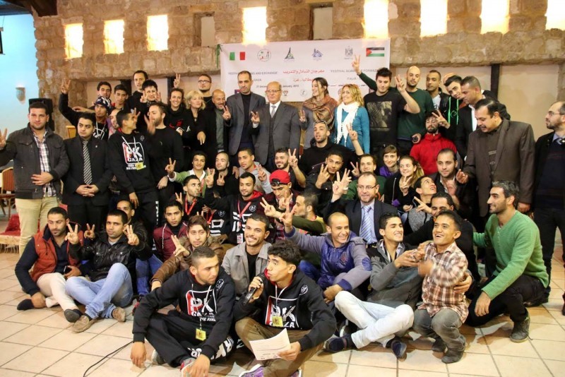 انطلاق فعاليات مهرجان تبادل الثقافات والتدريب بين ايطاليا وغزة
