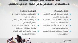 إعلان وظيفة : اختصاصي/ة في المجال الإذاعي والصحفي
