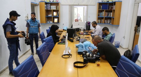 بيت الصحافة يفتح أبوابه لاستقبال الصحفيين لتغطية العدوان الإسرائيلي على غزة