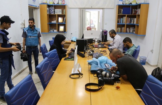 بيت الصحافة يفتح أبوابه لاستقبال الصحفيين لتغطية العدوان الإسرائيلي على غزة