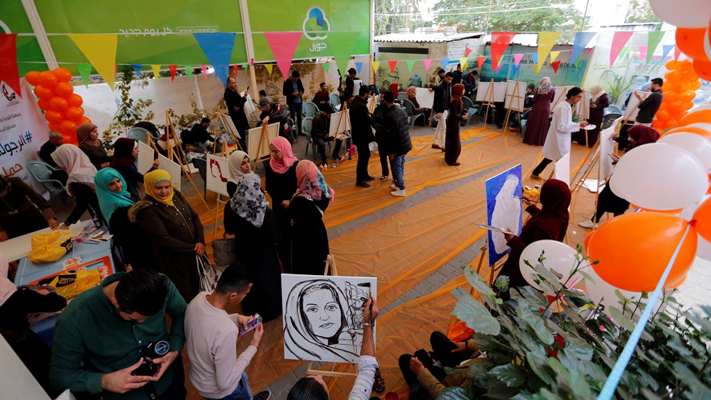 بيت الصحافة يستضيف مسابقة الرسم الحي ضمن أنشطة حملة 16 يوم لمناهضة العنف ضد المرأة